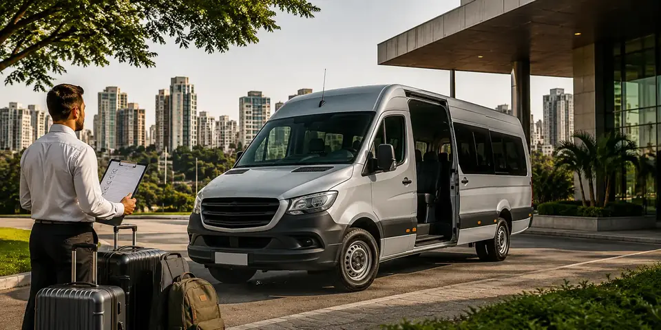 Van executiva Sprinter da BH Vans pronta para locação em Belo Horizonte
