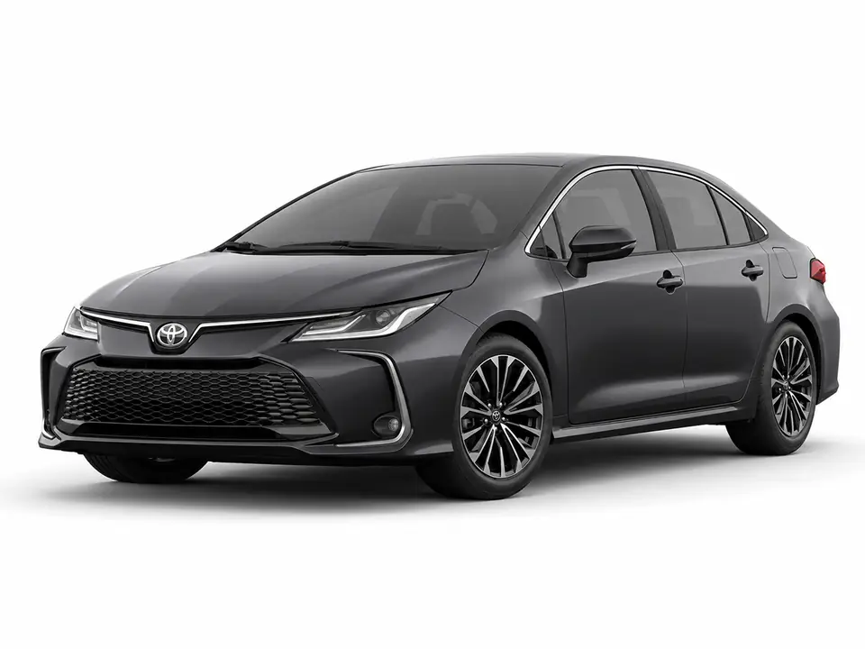 Sedan executivo Toyota Corolla da BH Vans para viagens corporativas saindo de Belo Horizonte